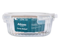 Altom Fresh Relief pojemnik z pok. okrągły 0,95l 18x18x7,5cm taupe - 1580555 - zdjęcie 4